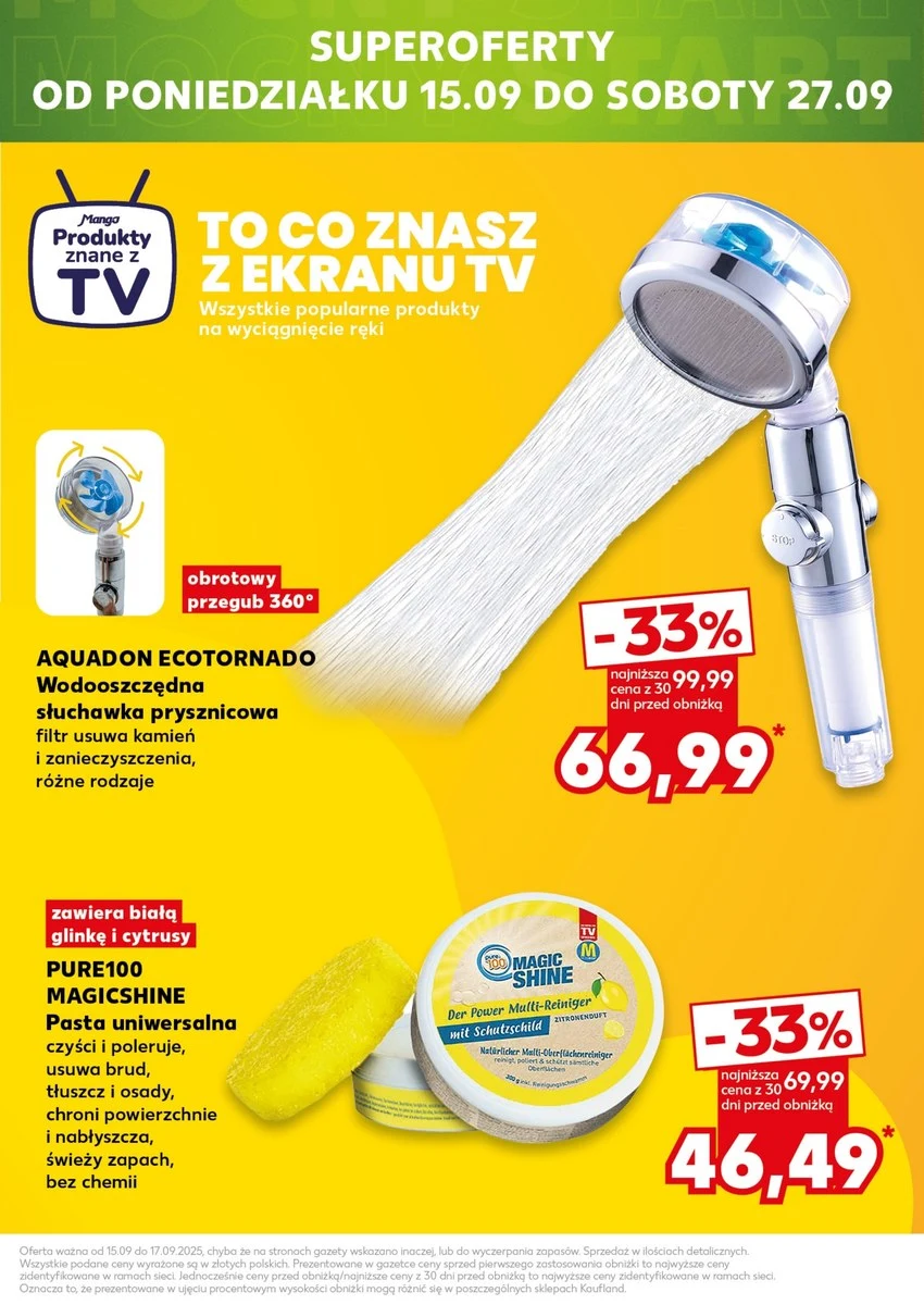 Wodooszczędna suchawka prysznicowa Aquadon Ecotornado w Kauflandzie Wodooszczędna suchawka prysznicowa Aquadon Ecotornado w Kauflandzie