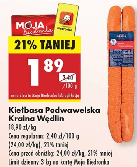Kiełbasa podwawelska Kraina Wędlin