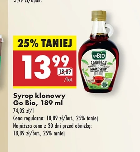 Syrop klonowy Go Bio