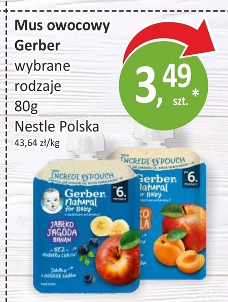 Mus owocowy Gerber