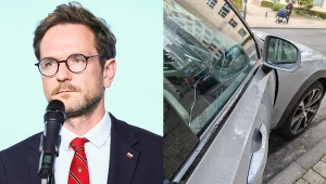 Samochód europosła PiS Waldemara Budy został uszkodzony w Brukseli