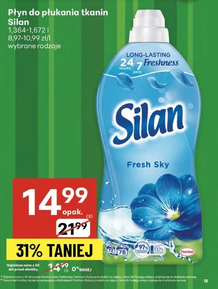 Płyn do płukania tkanin Silan