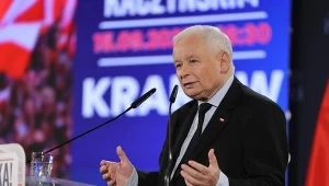 Prezes PiS Jarosław Kaczyński na spotkaniu z sympatykami