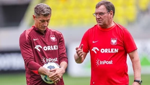 Kapitan Robert Lewandowski i selekcjoner Jan Urban 