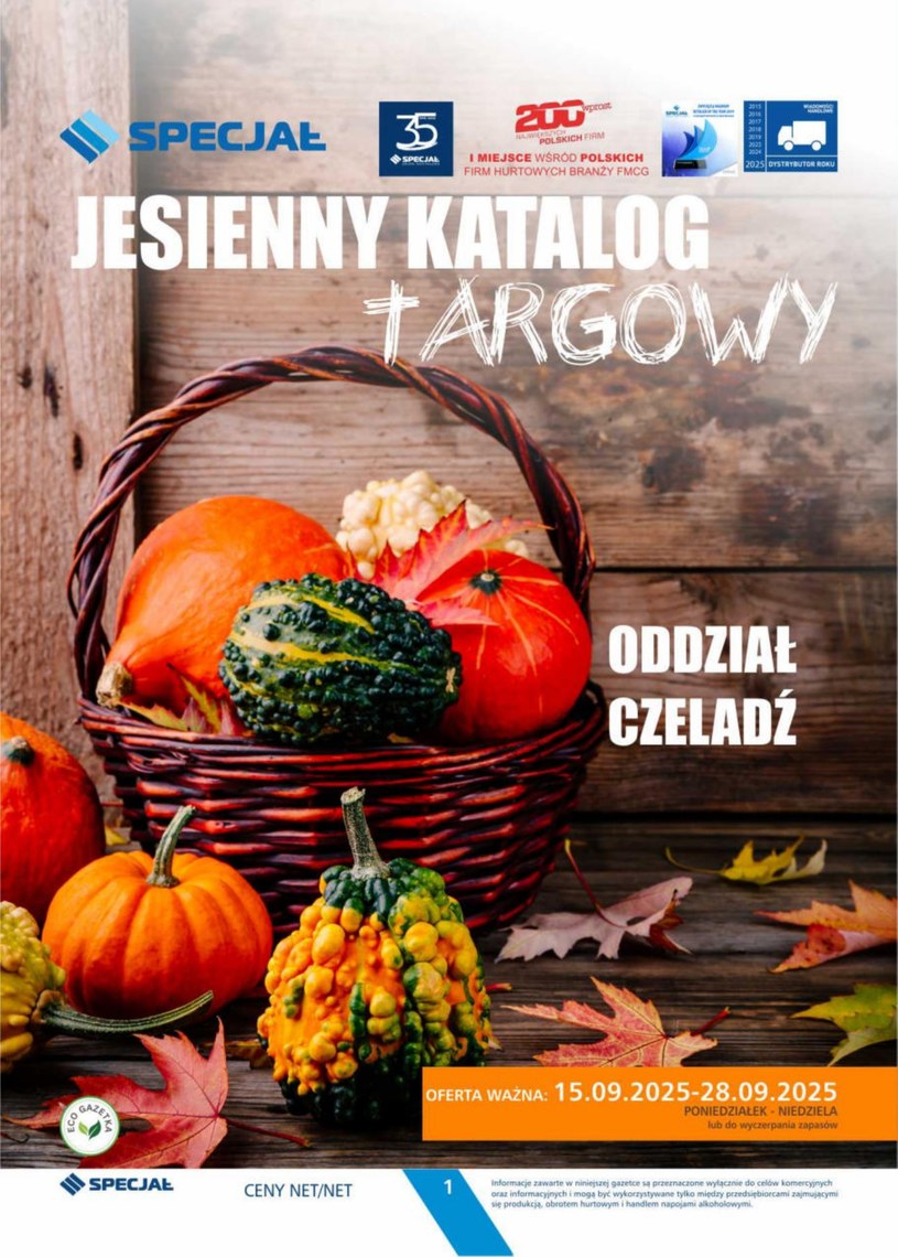 Gazetka promocyjna Specjał - ważna od 15. 09. 2025 do 28. 09. 2025