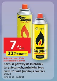 Kartusz gazowy Alpen Camping