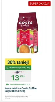 Kawa mielona Costa Coffee