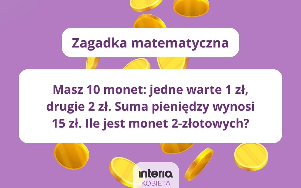 Zagadka matematyczna z monetami. Poradzisz sobie?