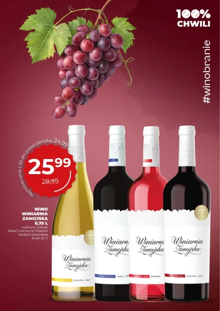 Wino półsłodkie Winiarnia Zamojska