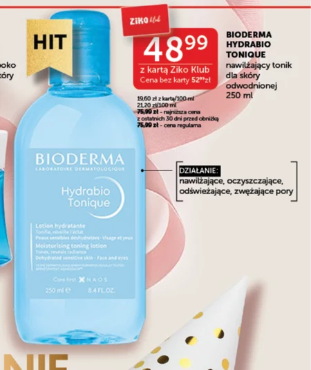 Tonik nawilżający Bioderma