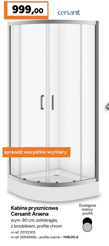 Kabina prysznicowa Cersanit