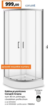 Kabina prysznicowa Cersanit
