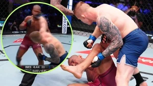 Iwo Baraniewski nokautujący Mahamada Aly’ego (screen: X/UFC)