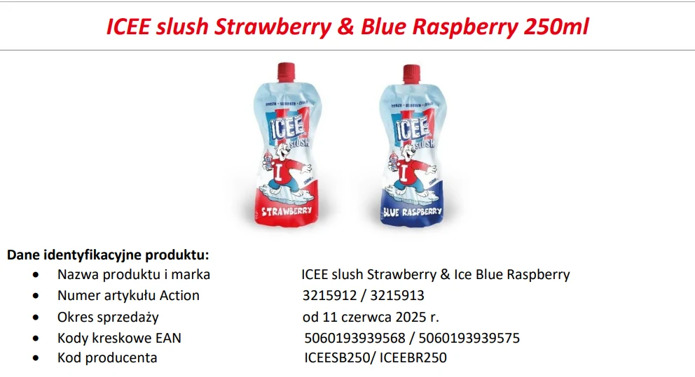 ICEE slush Strawberry & Blue Raspberry 250 ml