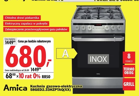 Kuchenka gazowo-elektryczna Amica