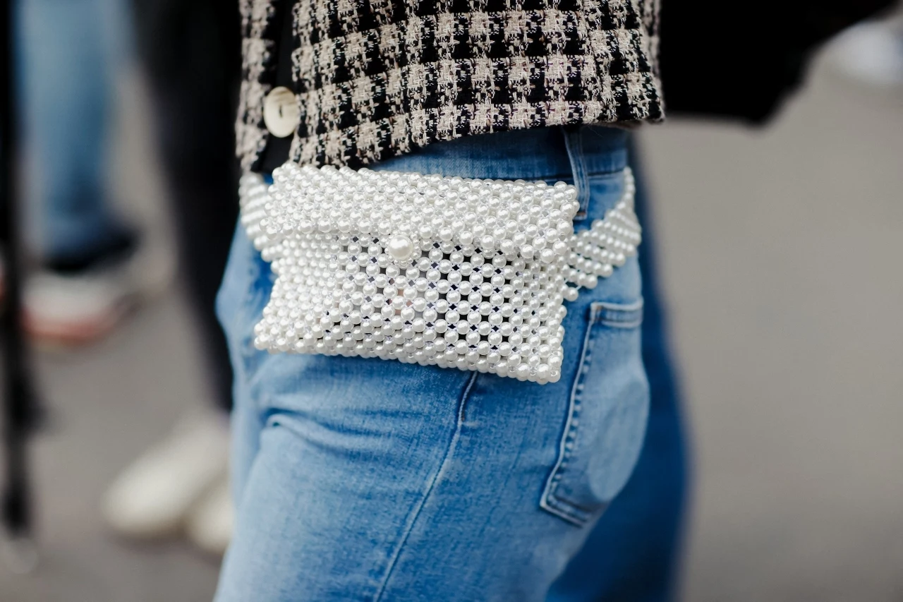 Torebka - nerka z pereł