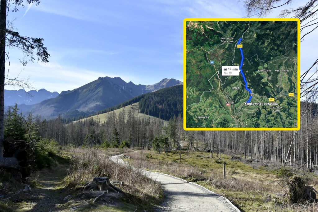 Gdzie jest najwyżej położona droga w Polsce? | Screen: Google Maps Gdzie jest najwyżej położona droga w Polsce? | Screen: Google Maps