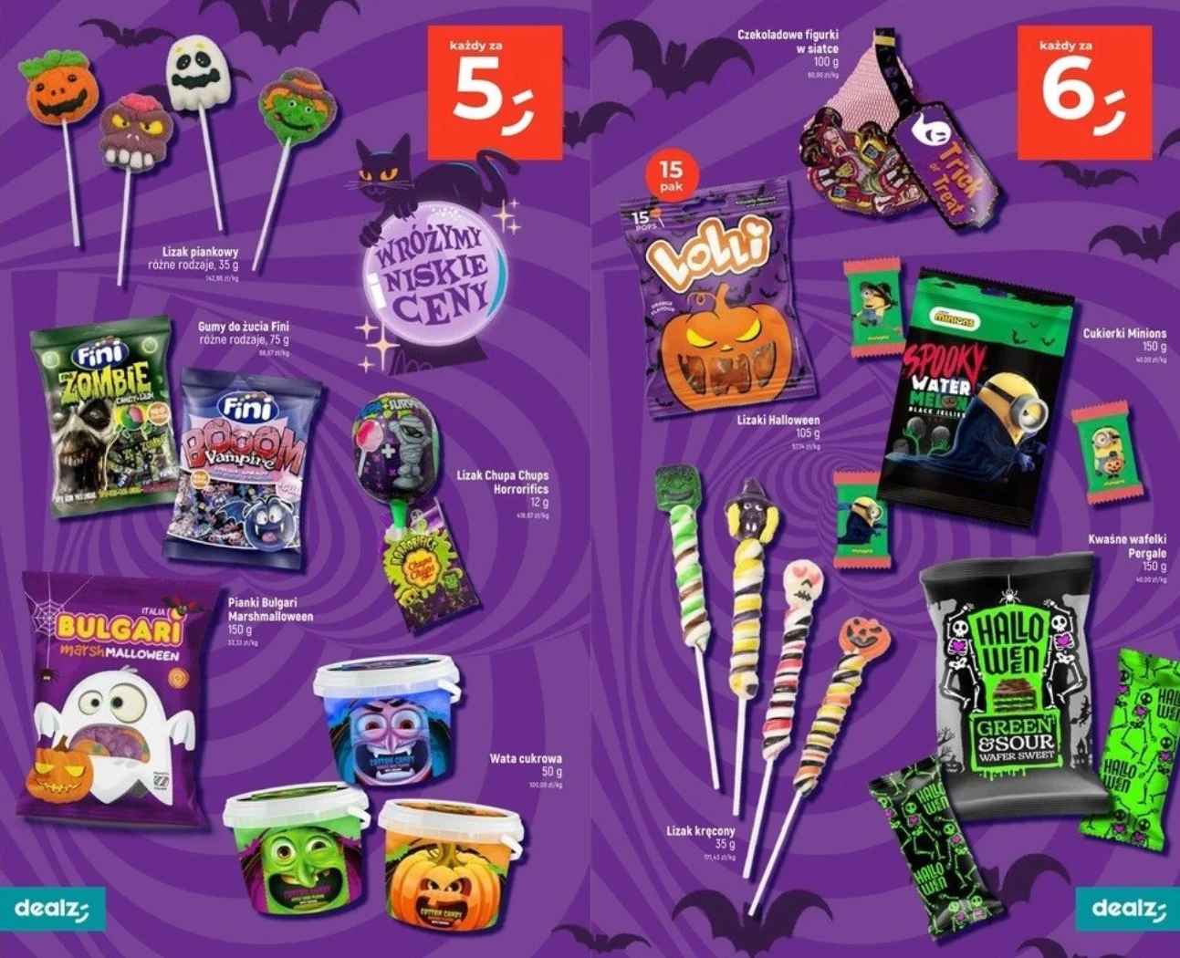 Szeroki wybór słodyczy na Halloween w Dealz Szeroki wybór słodyczy na Halloween w Dealz