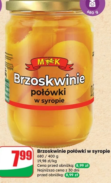 Brzoskwinie połówki MK