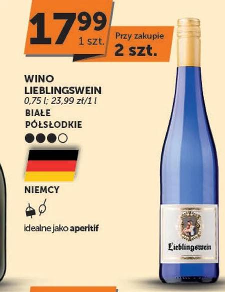 Wino półsłodkie Lieblingswein