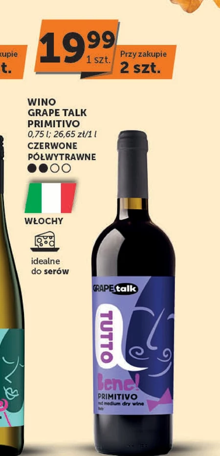 Wino półwytrawne Primitivo