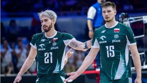 Tomasz Fornal i Jakub Kochanowski podczas meczu z Holandią