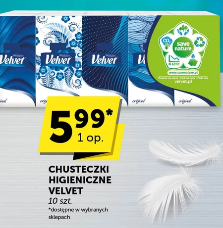Chusteczki higieniczne Velvet