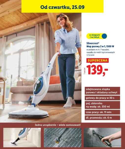 Mop parowy Silvercrest 2w1