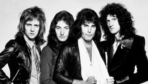 Queen w połowie lat 70. - od lewej: Roger Taylor, John Deacon, Freddie Mercury i Brian May