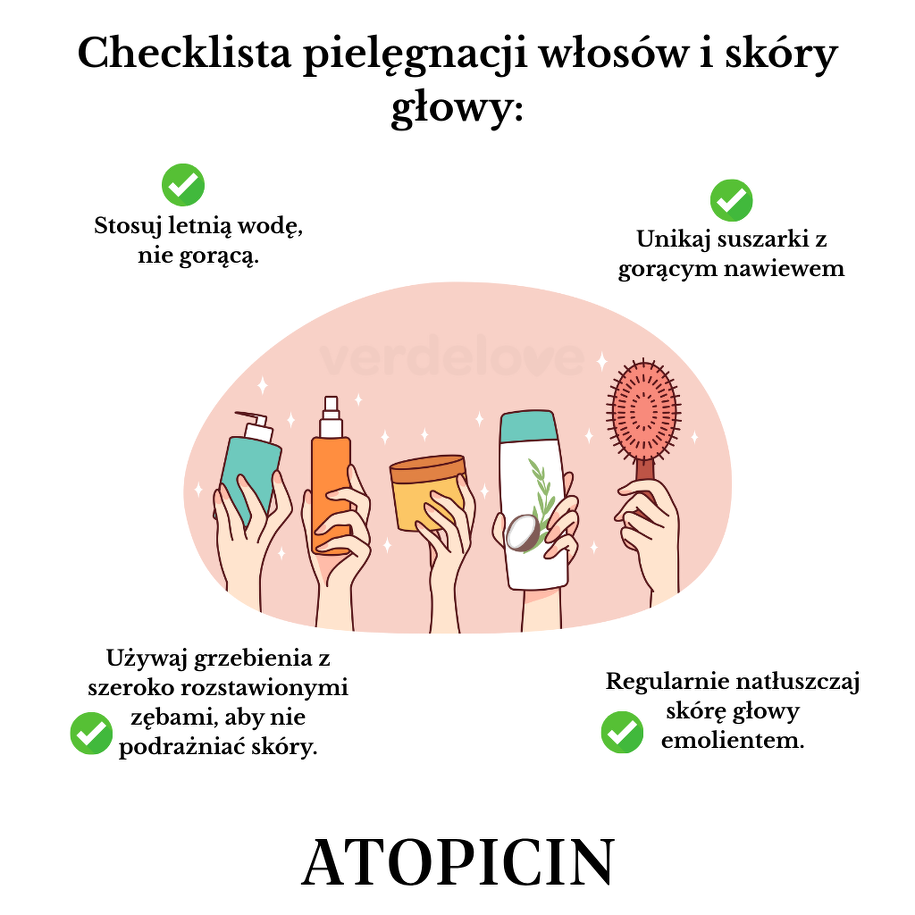 Checlista do pielęgnacji skóry głowy i włosów