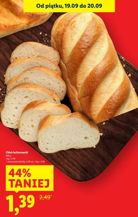 44% taniej na chleb baltonowski w Lidlu!