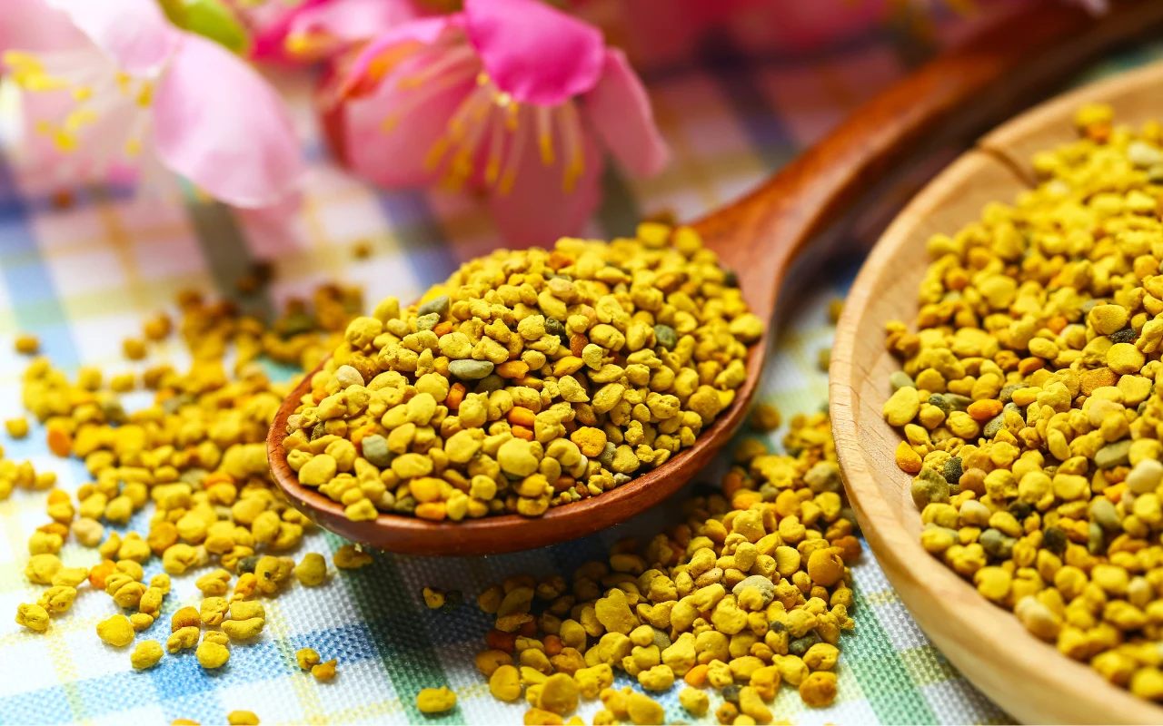 Pyłek pszczeli ma postać małych granulek, które można jeść nawet łyżeczką