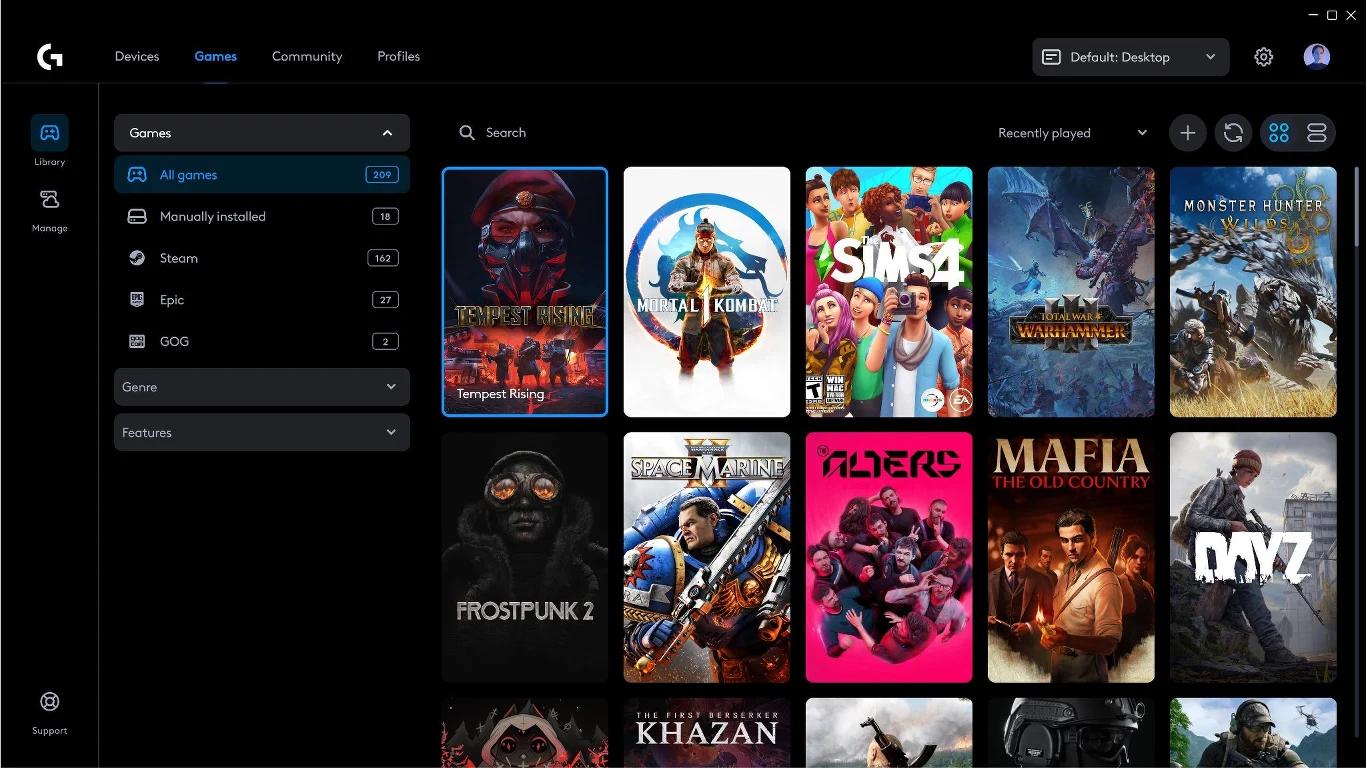 Logitech G HUB Games