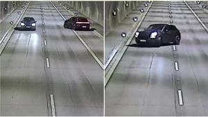 Dwóch kierowców zawracało w tunelu na drodze ekspresowej S3