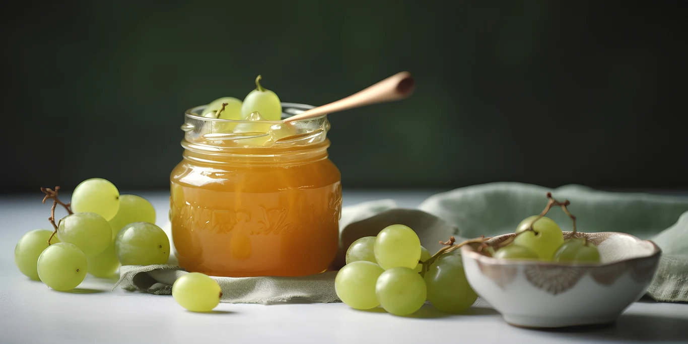 Dżem z jasnych winogron jest doskonały do ciast 