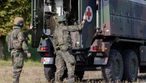 Transport rannych podczas niemieckich ćwiczeń wojskowych