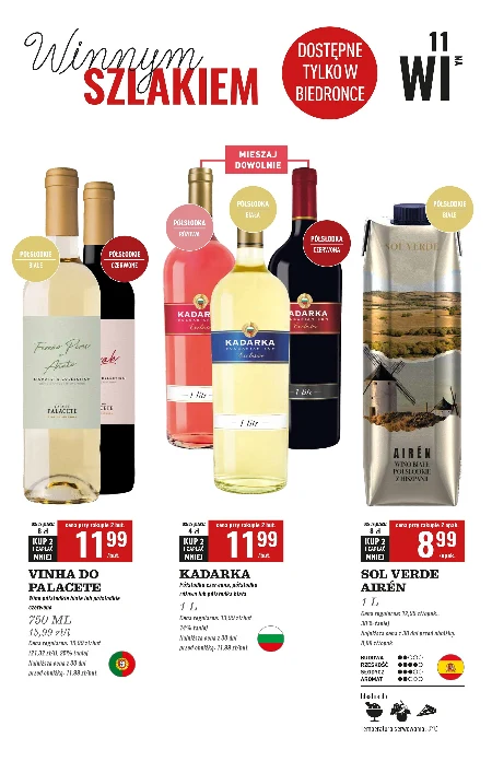 Wino półsłodkie VINHA DO PALACETE