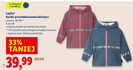 Kurtka przeciwdeszczowa Lupilu