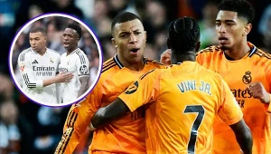 Kylian Mbappe i Vinicius w barwach Realu Madryt 