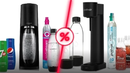 SodaStream i Pushair: saturatory, syropy i butelki w niskich cenach w znanej sieci