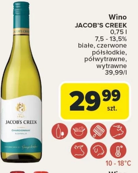Wino półwytrawne Jacob's Creek