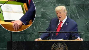 Niespodziewane trudności na początku przemówienia Trumpa. Musiał wspomóc się notatkami