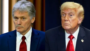 Rzecznik Kremla Dmitrij Pieskow i prezydent USA Donald Trump