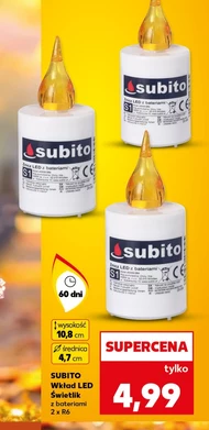 Світлодіодна вставка для свічки Subito