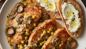 ​Piccata di pollo – z grzybami i cytrynową ricottą. Autorska interpretacja klasyki według Jurka Sobieniaka