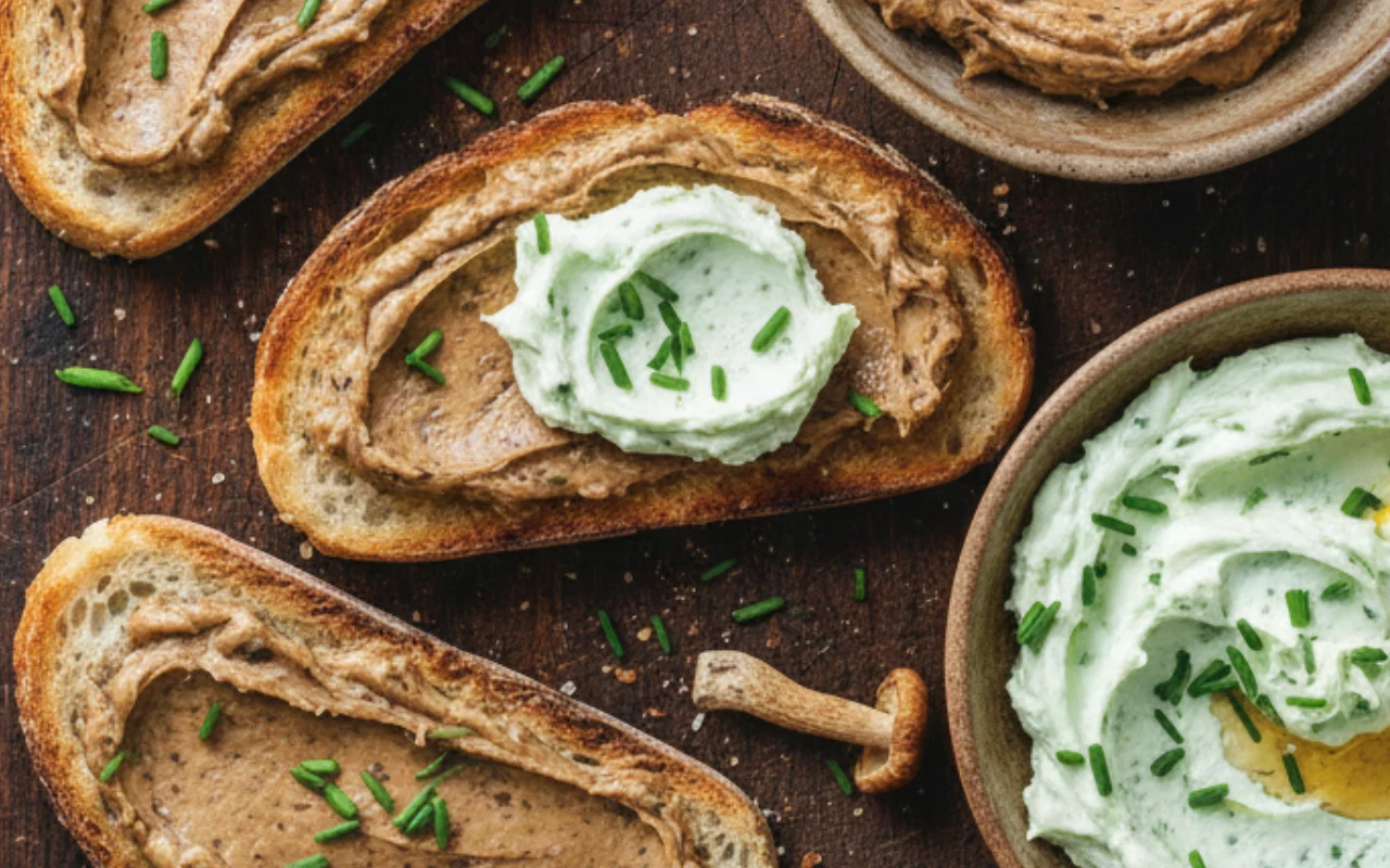 Grzanki z grzybowym masłem