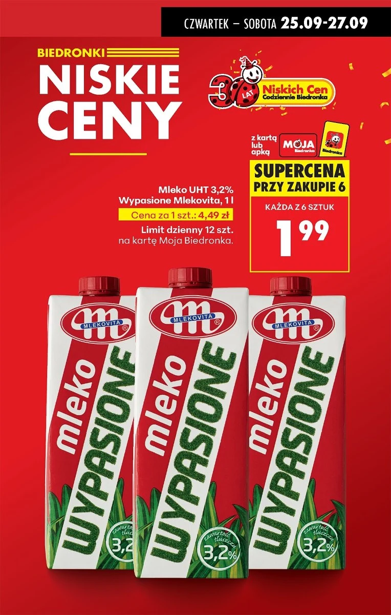 Mleko w supercenie - taniej przy zakupie większej ilości