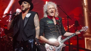 Adam Lambert i Brian May podczas koncertu Queen + Adam Lambert