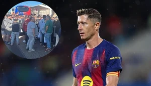 Sceny przed meczem Barcy, tak potraktowano piłkarzy. Lewy reagował od razu