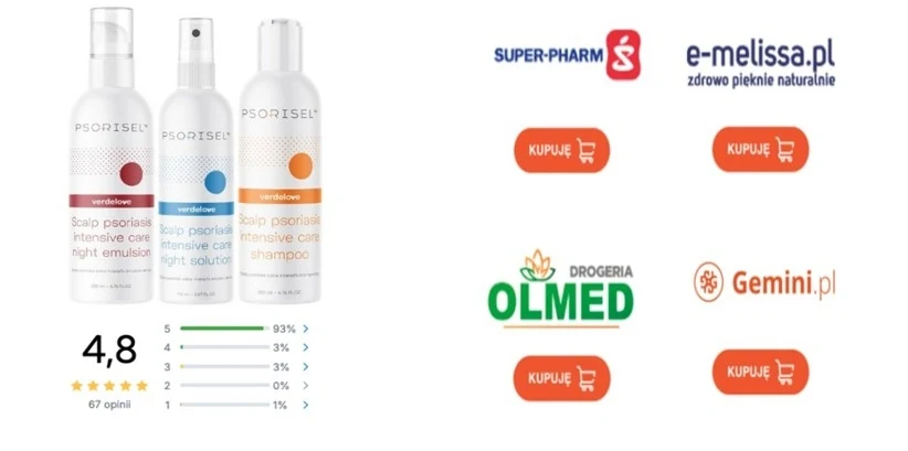 Zestaw Psorisel od Verdelove w aptekach I drogeriach internetowych